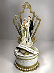 1920s Art Deco Great Gatsby Wedding Cake Topper