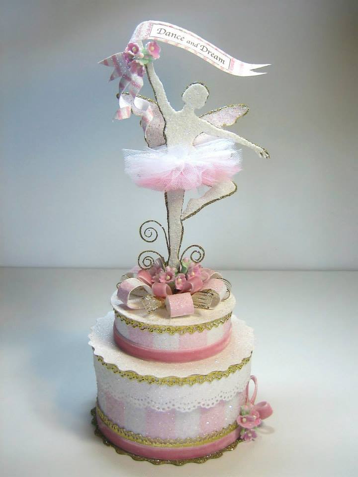 Sugar Plum Fairy, Ballerina Cake Topper, Ballerina Centerpiece, Keepsake Box